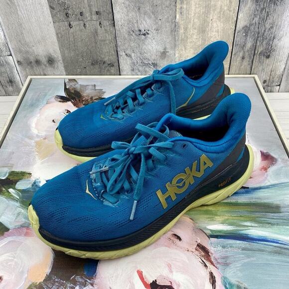 HOKA Mach 4 Mesh in Blue Coral Black Combo Size 7D. - Picture 2 of 14